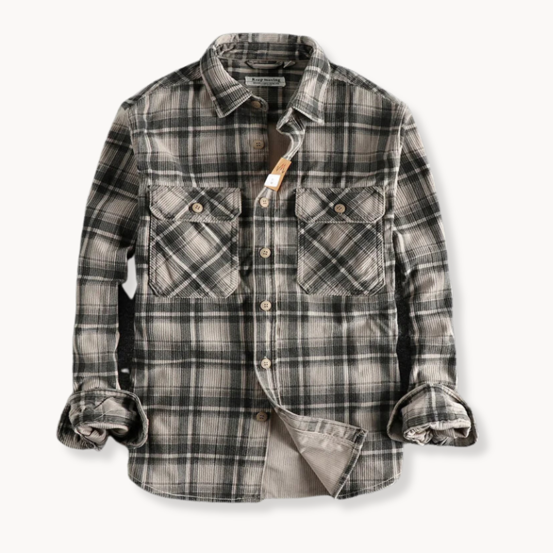 BRUCE CORDUROY FLANNEL HEMD