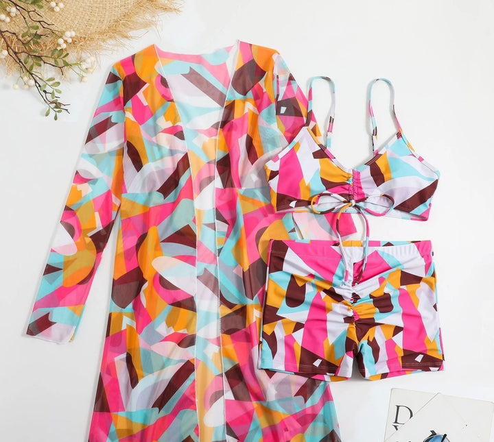 Zehra | 3 in 1 Bikinioberteil + Hose + Kimono