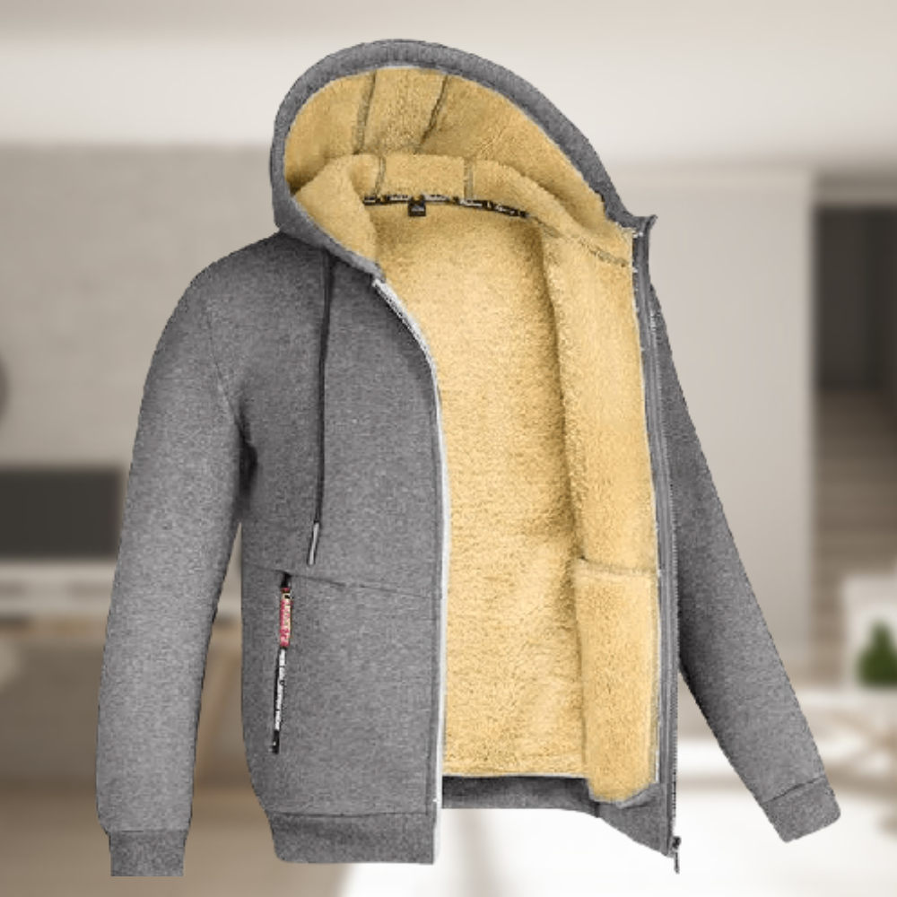 Andrew - Lässige Herren Winterjacke mit Kapuze und Fleece