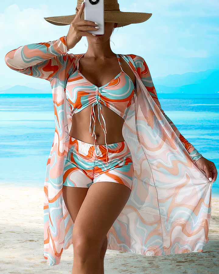 Evana - Bikiniset met hoge taille en cover-up