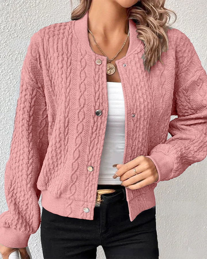 Rose | Damen Strickjacke mit Knopfleiste